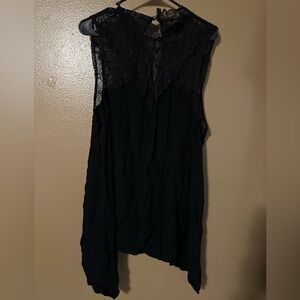 Torrid Black Lace Sleeveless Blouse